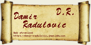 Damir Radulović vizit kartica